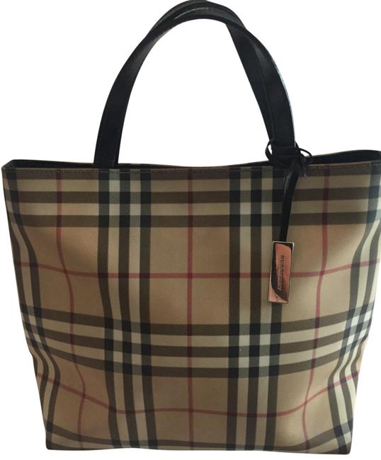 Burberry Novacheck Leather and Vinyl Tote