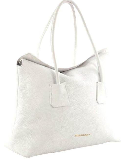Burberry Nwts Price Drop Maynard Medium*** White Calfskin Leather Tote