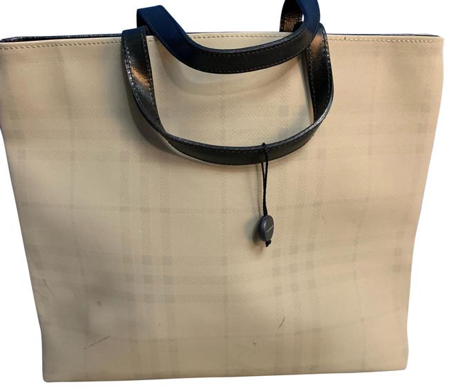 Burberry Nylon and Leather Small Tote