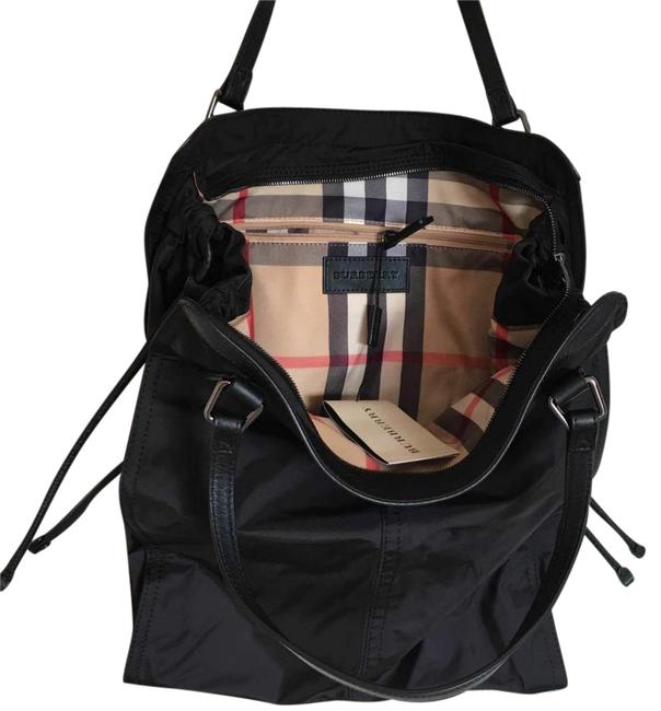 Burberry Nylon Check Black Tote
