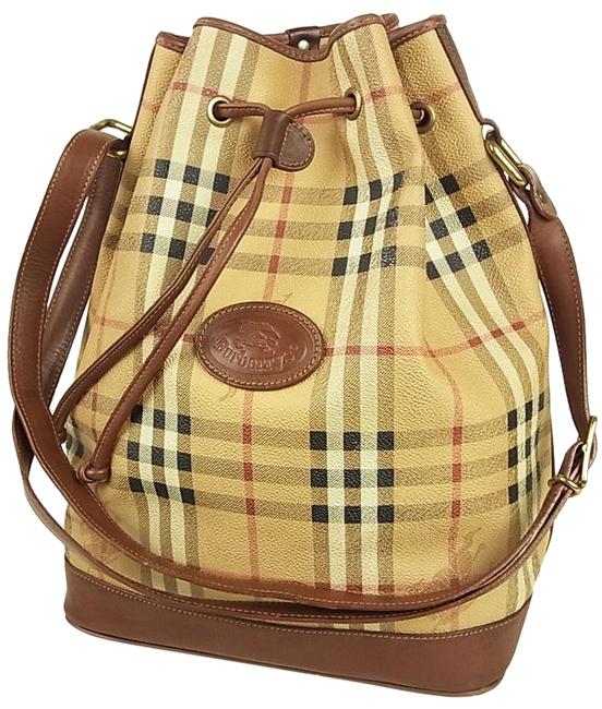 Burberry Of London Logos Nova Check Pattern Pvc FS Shoulder Bag