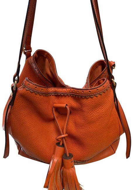 Burberry Orange Leather Tote