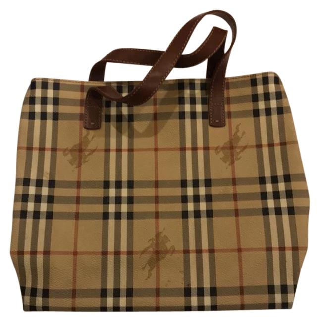 Burberry Oxford Small Brown Leather Tote