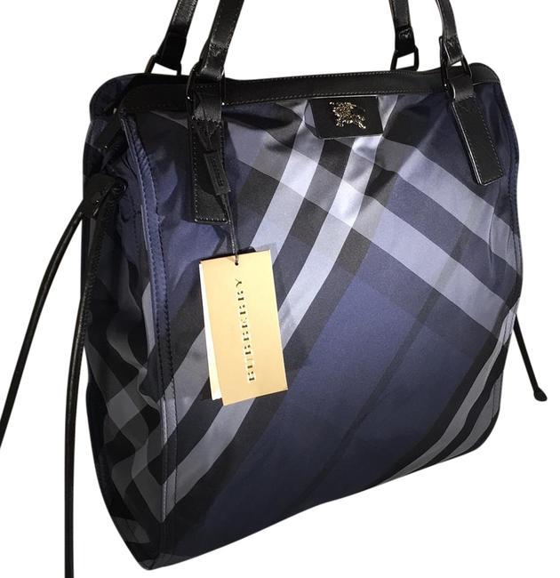 Burberry Packable Nylon Check Sm Buckleigh Tote