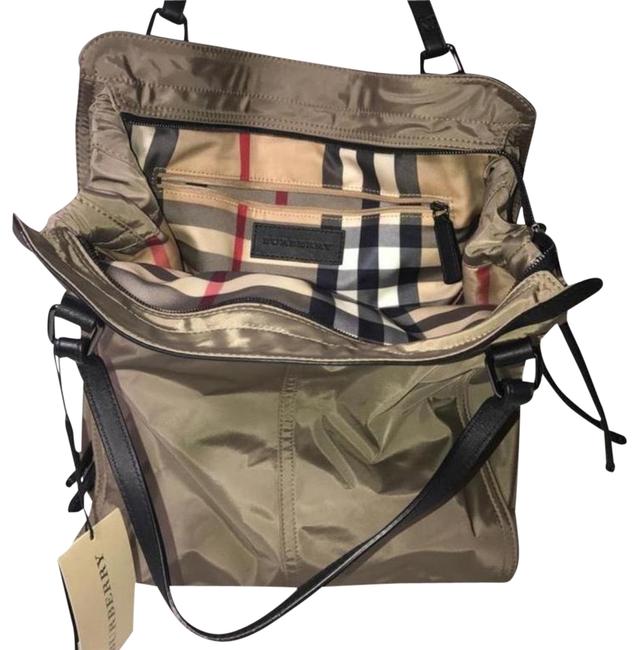 Burberry Packable Small Buckleigh Britch Birch Nylon Tote