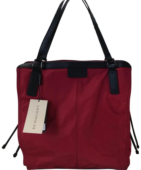 Burberry Packable Small Buckleigh Military Red Nylon Tote