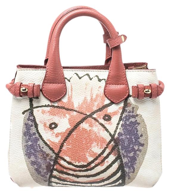 Burberry Pallas Print Baby Banner Multicolor Leather and Canvas Tote