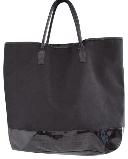 Burberry Bag Parfum Black NylonFaux Patent Tote
