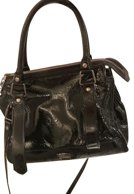 Burberry Patent Black Leather Tote