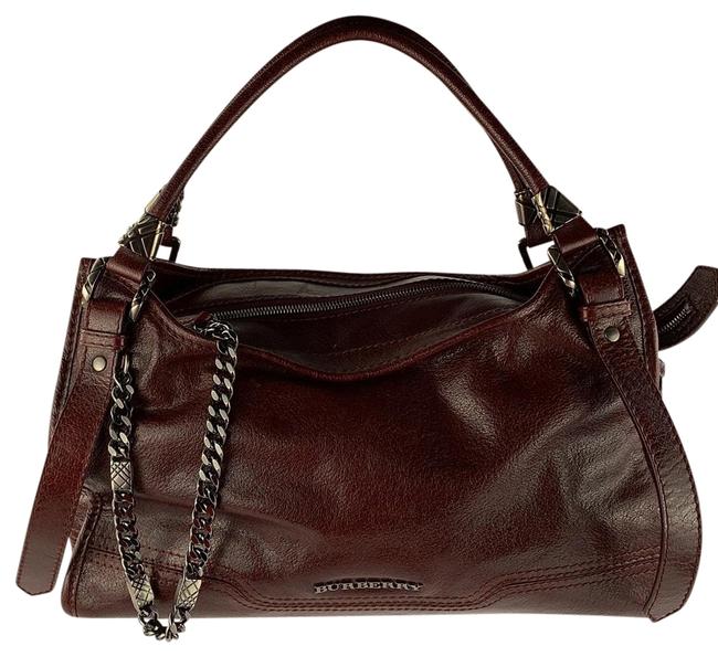 Burberry Pebbled Cabernet Leather Tote