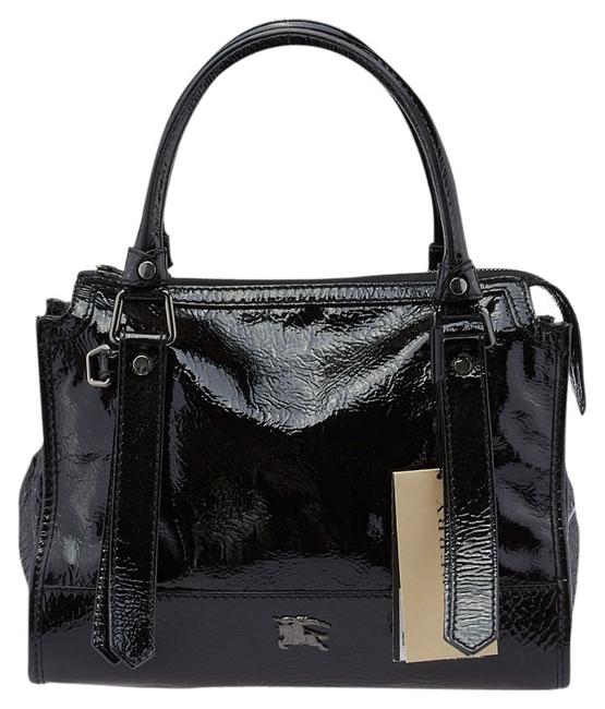 Burberry Shoulder Bag Pilgrim 46276 Black Patent Leather Tote