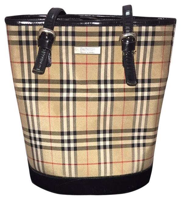 Burberry Bucket Bag Plaid Tote
