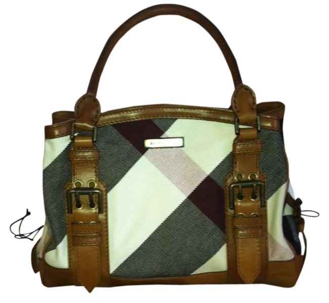 Burberry Plaid Canvas Tote