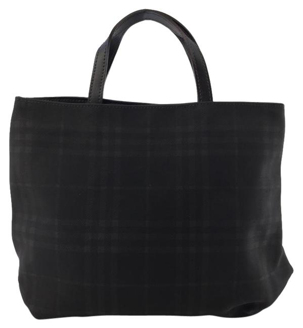 Burberry Plaid Dark Brown Vinyl Tote