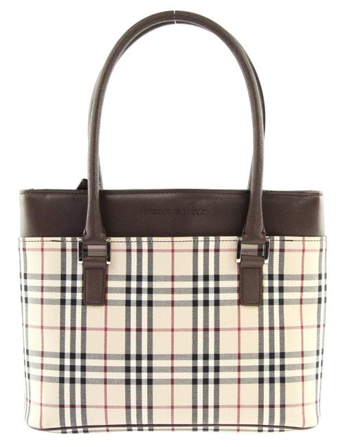 Burberry Plaid House Check Canvas Tote