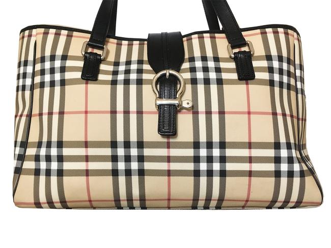 Burberry Plaid Nova Check Beige Tote