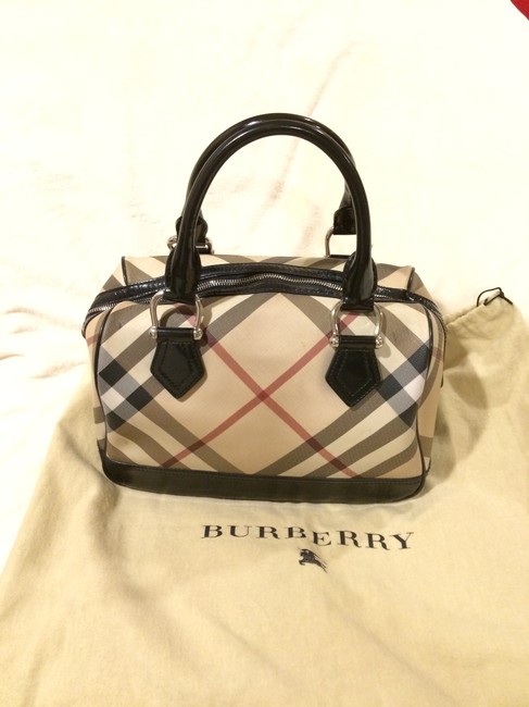 Burberry Plaid Patent Tote