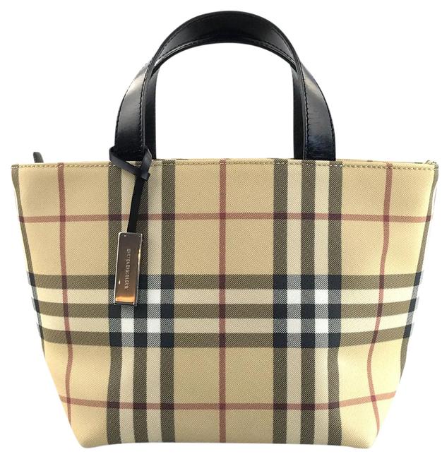 Burberry Plaid Pvc Handbag House Check Canvas Tote