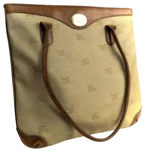 Burberry Prorsum Brown LeatherCanvas Tote