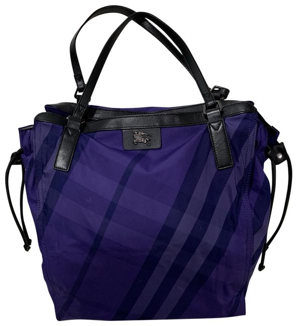 Burberry Purple and Black Tote