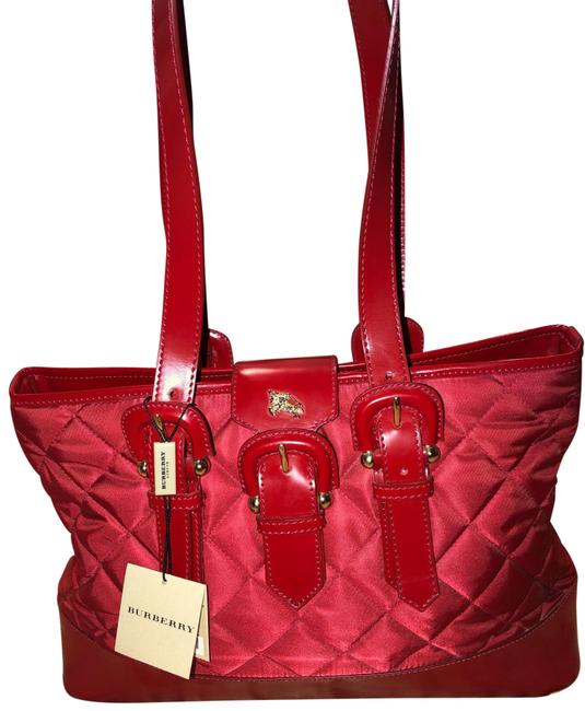 Burberry Quilted Bqn Halloway Red Tote