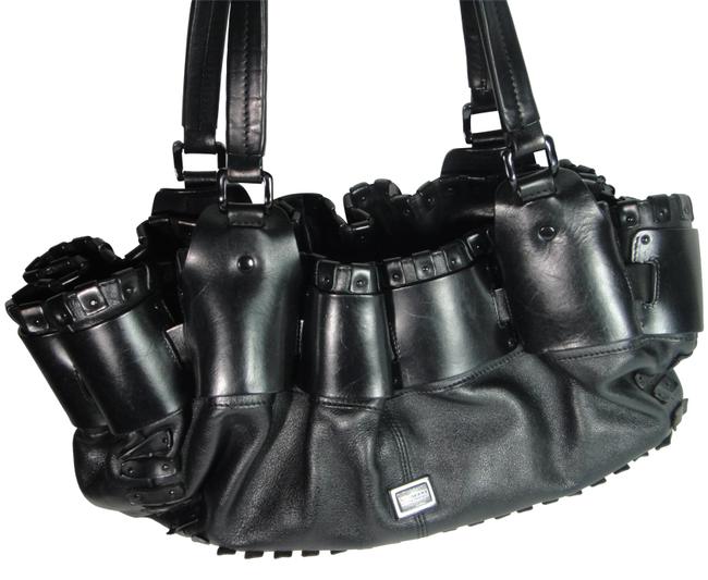 Burberry Bag Rare Large Vgc Black Leather Tote