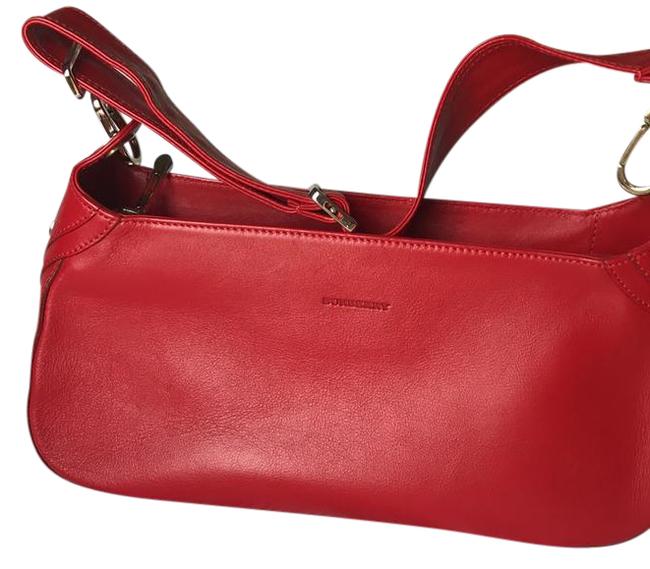 Burberry Red Leather Tote