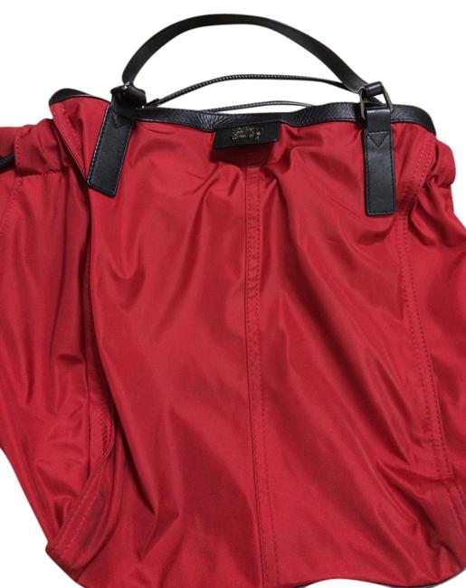 Burberry Red Nylon Tote