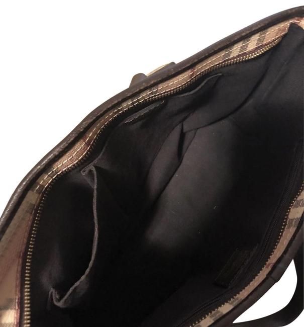 Burberry Regent Hay Market Beige Coated Canvas Tote