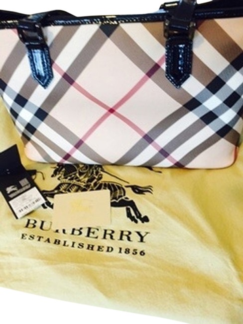 Burberry Regent Small Landscape Super Nova BlackLeather Tote