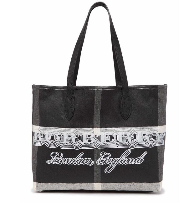 Burberry Reversible Black Canvas Tote