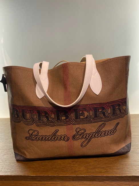 Burberry Reversible Canvas White Tote