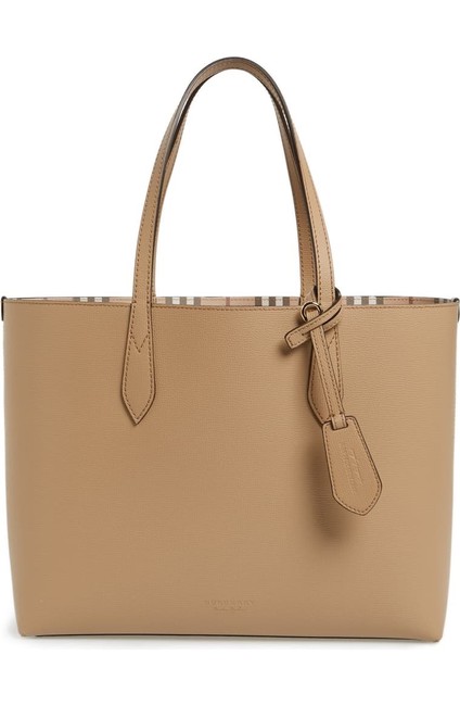Burberry Reversible Check Tan Tote