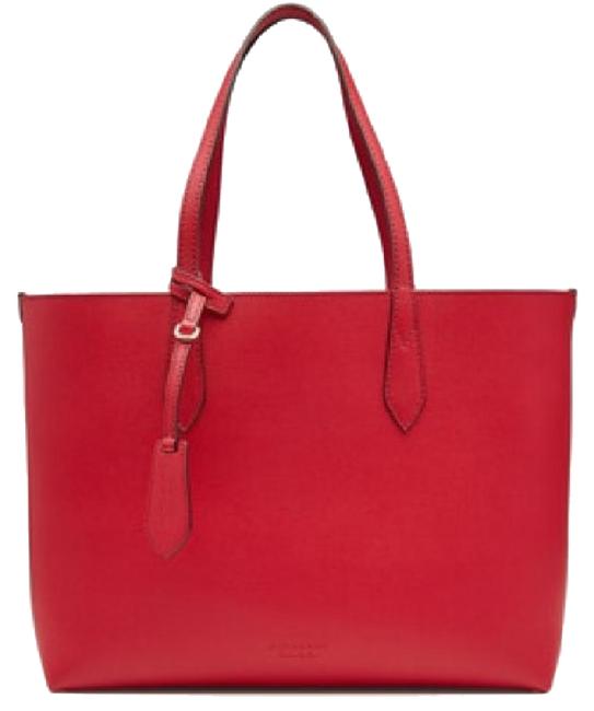 Burberry Bag Reversible Leather Haymarker Red Tote