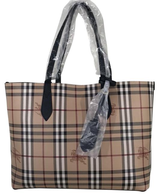 Burberry Reversible Leather House Check Tote