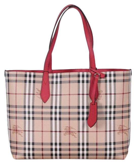 Burberry Reversible Medium Red Tote