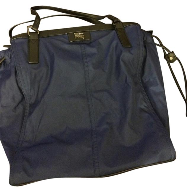 Burberry Royal Blue Nylon Tote