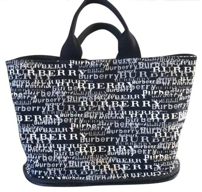 Burberry Rubber Base BlackWhite Tote