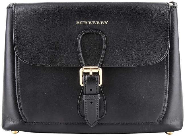 Burberry Saddle Black Leather Tote