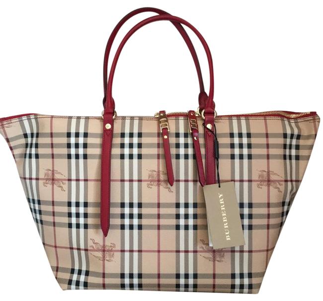 Burberry Salisbury Check Red Tote