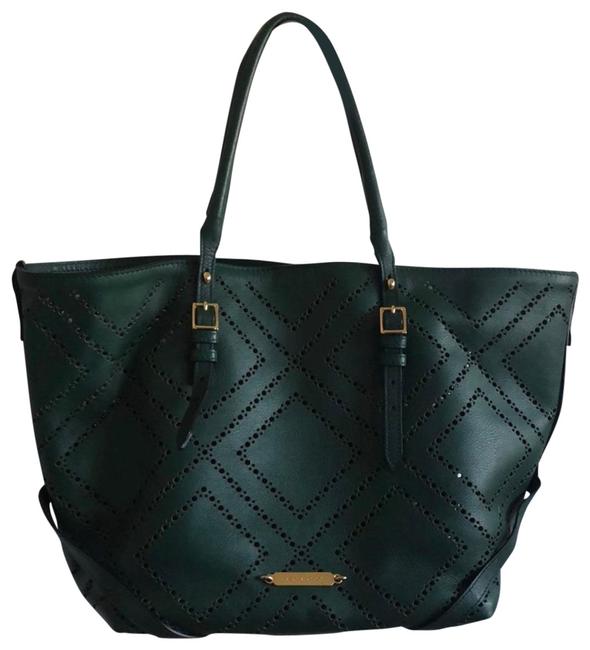Burberry Salisbury Green Leather Tote