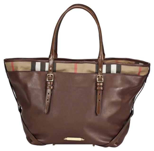 Burberry Salisbury Medium Brown Ochre Leather Tote