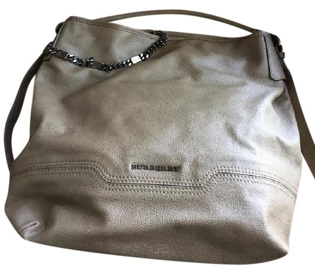 Burberry Shoulder Beige Leather Tote
