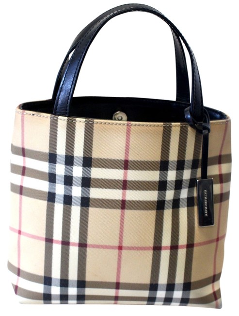 Burberry Shoulder Bag Signature Mini Nova Warrior Hand Brown Leather Tote