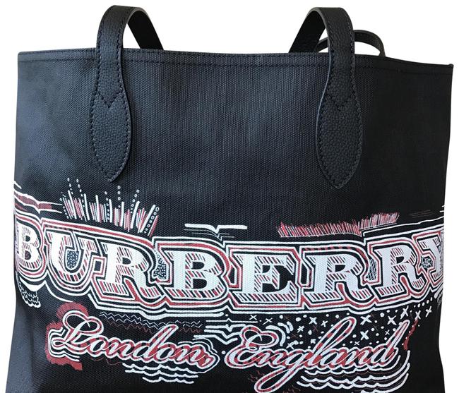 Burberry Reversible Bag Sketchbook Series Medium Black Pattern Tote
