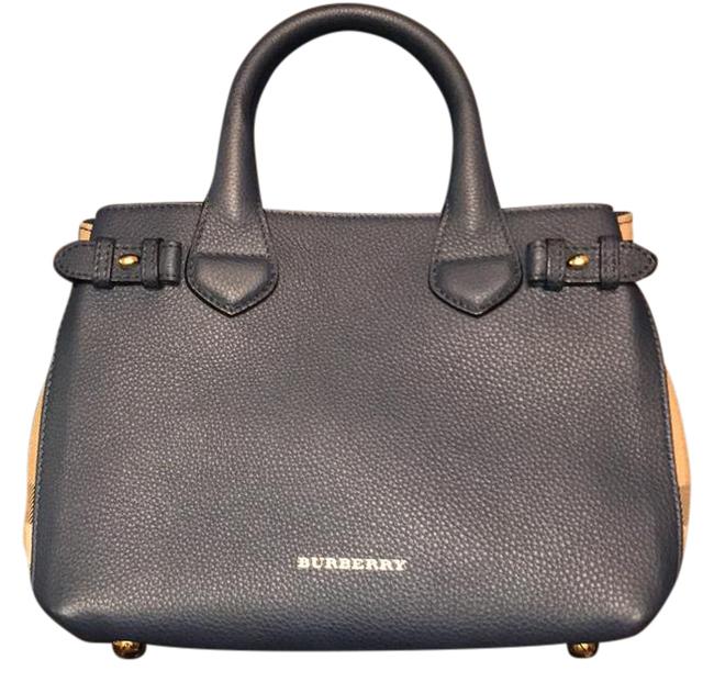 Burberry small Banner House Check Leather Tote