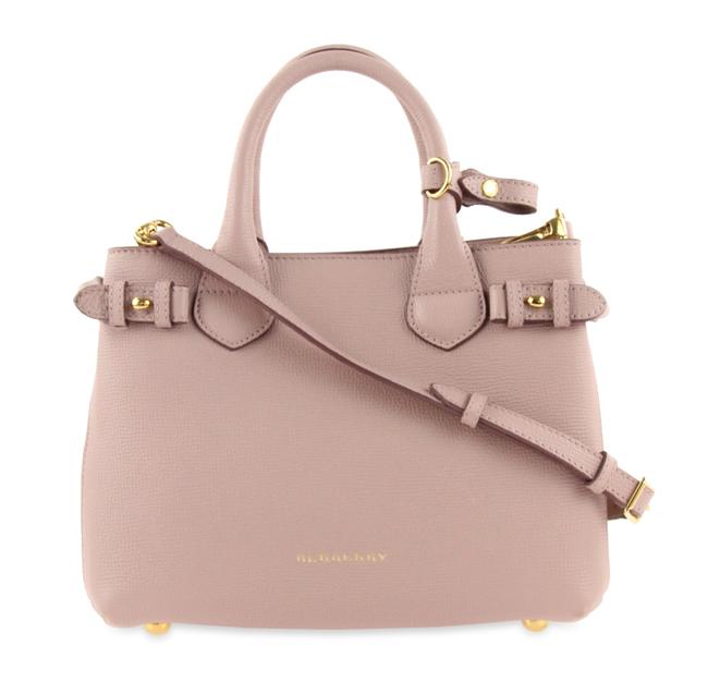 Burberry Small Banner Pink Leather Tote