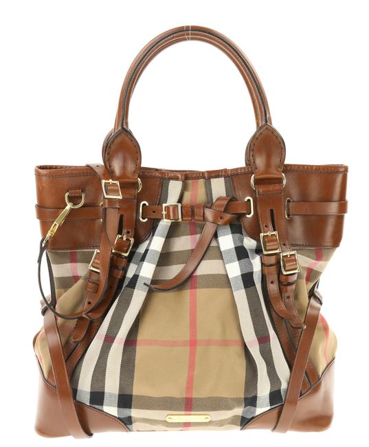 Burberry Small Bridle Beige Canvas Tote