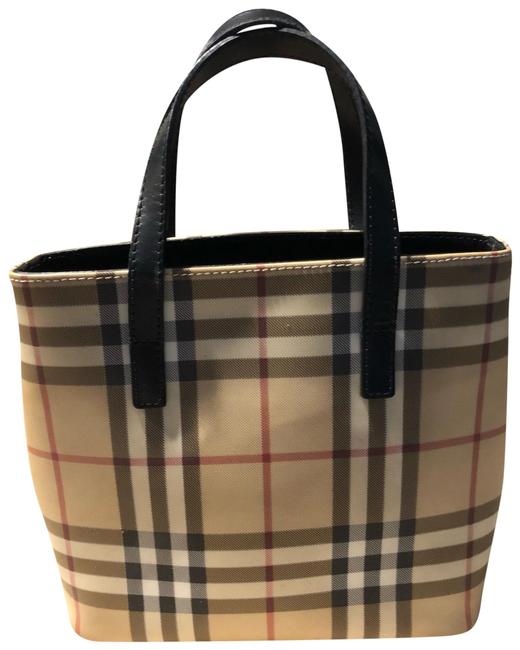 Burberry Small Check Print Tote