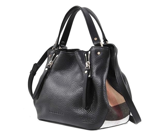 Burberry Small Maidstone Black Leather Tote